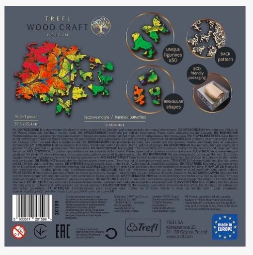 Trefl Holzpuzzle Bunte Schmetterlinge 501 Teile