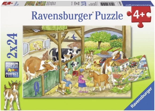 Ravensburger Bauernhof Puzzle 2x24 Teile