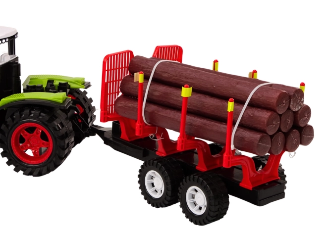 Realistisches Set Traktor + Anhänger