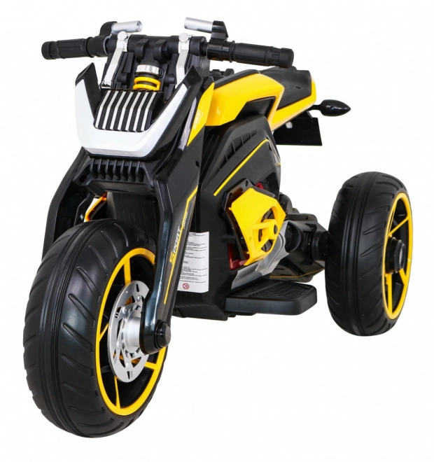 Zukünftiges Kinder-Motorrad auf Batterie Gelb + Audiopanel + Langsamer Start + EVA Räder