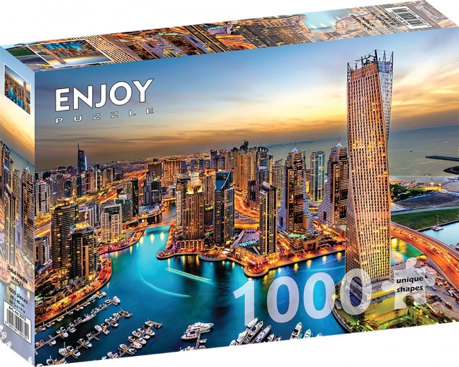 Puzzle Dubai Hafen bei Nacht 1000 Teile