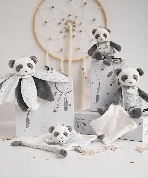 Doudou Kuscheltier Panda Geschenkeset