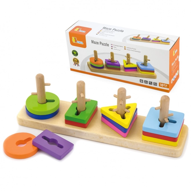 Holzpuzzle mit Formen