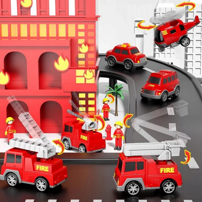 Feuerwehr-spielset mit 5 fahrzeugen von Woopie