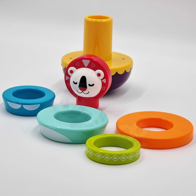 Woopie Baby Sensorisches Spiel Pyramidenstapel für Babys 6-teilig