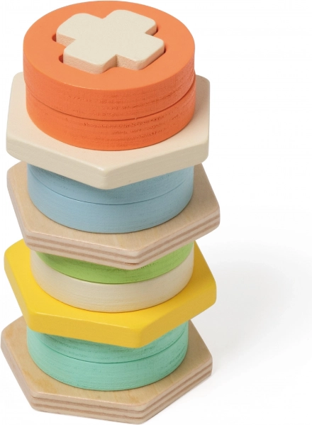 Montessori-Turm zur Formen- und Farbsortierung CLASSIC WORLD