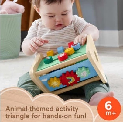Fisher-Price Hölzerndes Aktives Dreieck für Kinder