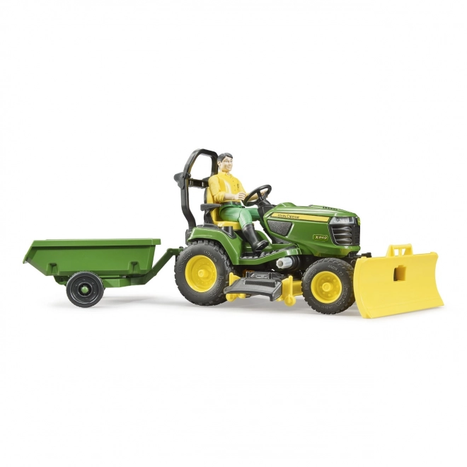 Bruder John Deere X949 Rasentraktor mit Gärtner