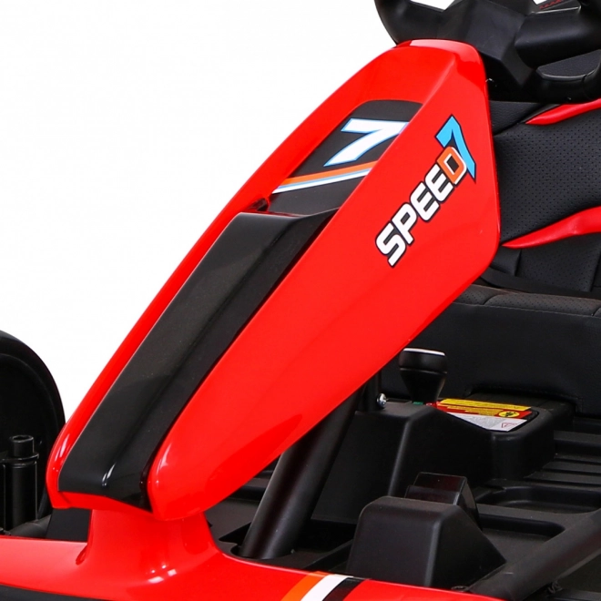 Speed 7 Drift King batteriebetriebenes Gokart für Kinder Rot + Drift-Funktion + Sportsitz + 2 Geschwindigkeiten + EVA