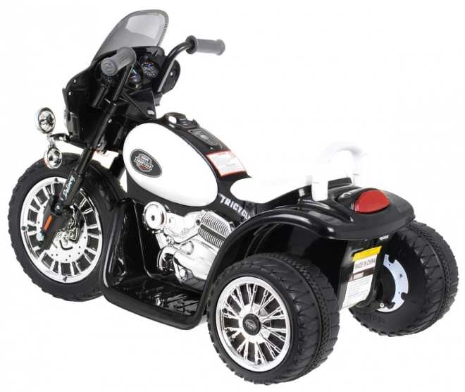 Kinder Elektrischer Chopper Motorrad Schwarz mit LED Lichtern und Geräuschen – Schwarz