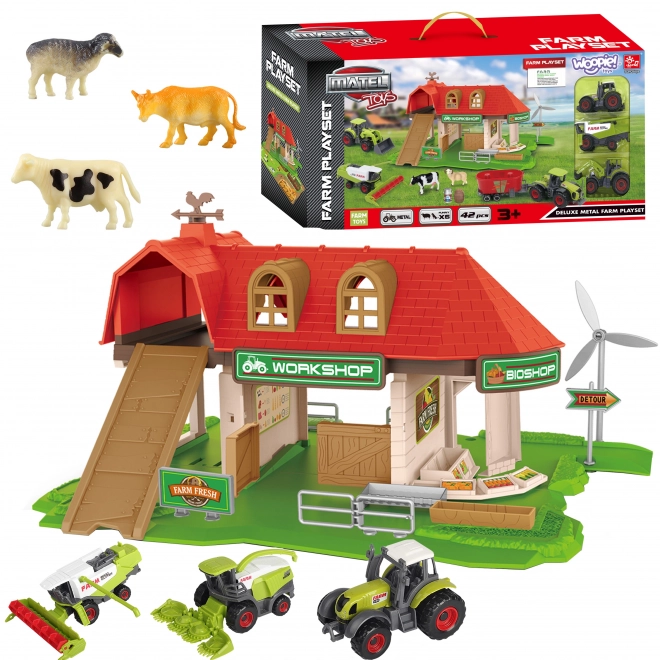 Bauernhof Set mit Traktoren und Figuren