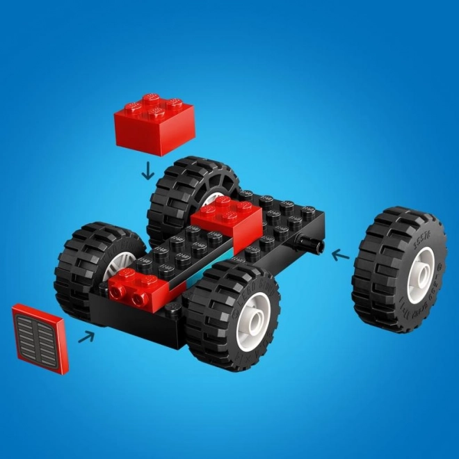 Lego City Roter Traktor mit Anhänger und Schaf