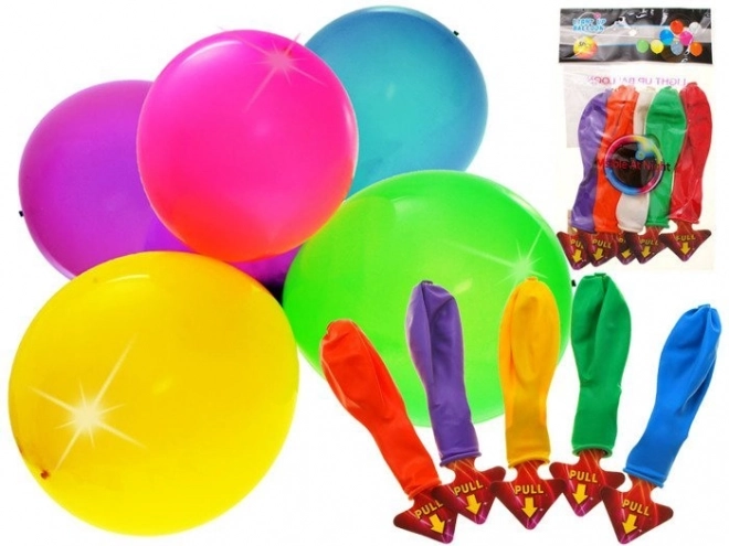 Leuchtende LED Ballons Dekoration 5er Set