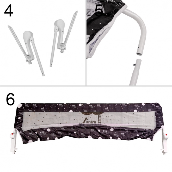 Schutzbarriere fürs Bett 200 cm schwarz