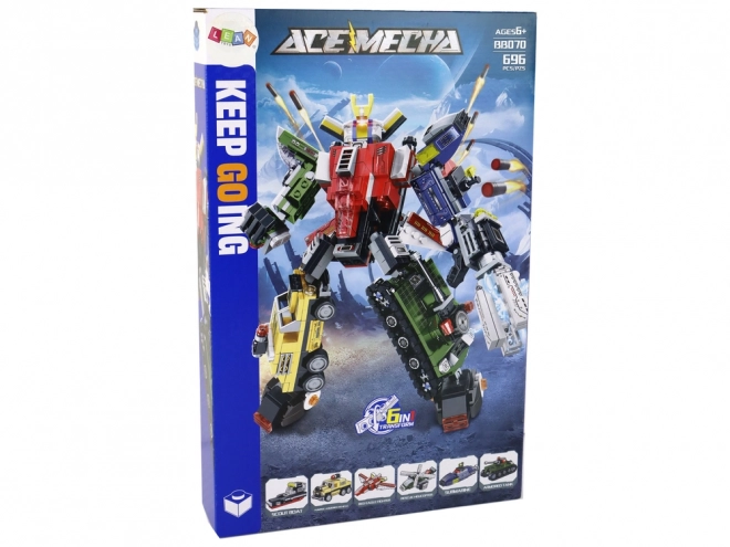 Transformierbare Fahrzeuge - Set aus 6 verschiedenen Modellen von Ace Mecha