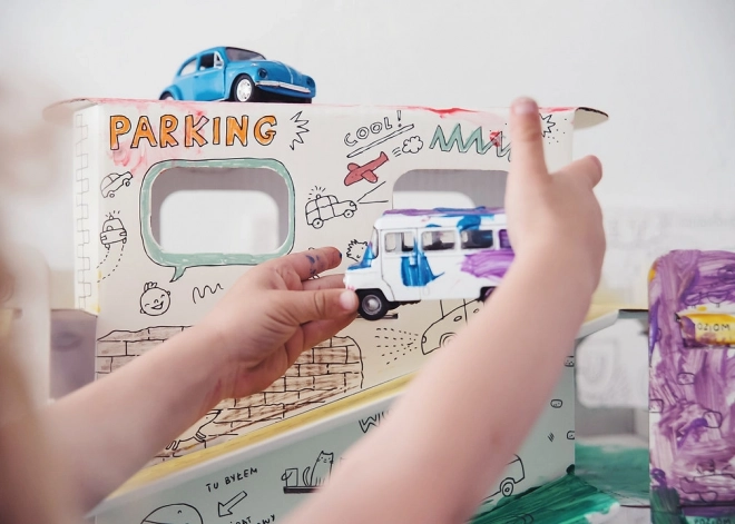 XXL 3D-Malbuch Parken für Kinder