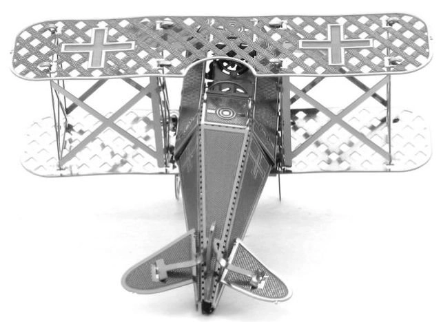 Metall-3D-Modell des Doppeldeckers Fokker D.VII – METAL EARTH
