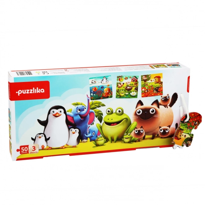 Puzzlika Lieblings-Tiere 3-in-1 Puzzle