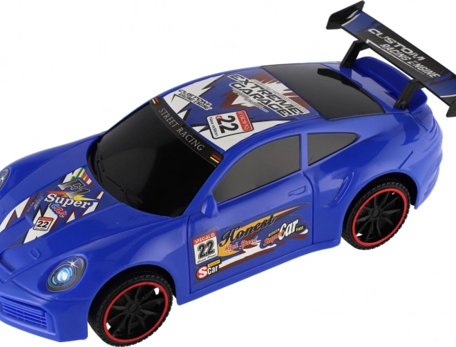 Sportliches Plastikauto mit Schwungrad 30 cm