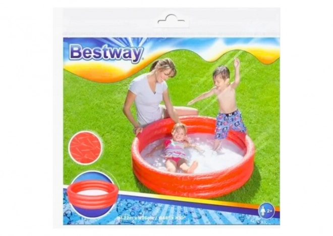 Aufblasbarer roter Pool 122 cm x 25 cm von Bestway