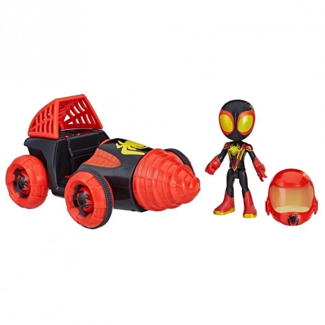 Spidey Miles Drill Spinner Figur mit Fahrzeug