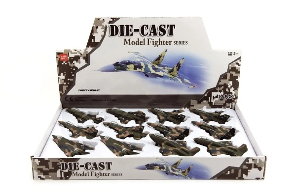 Set mit 12 realistischen Jagdflugzeugen
