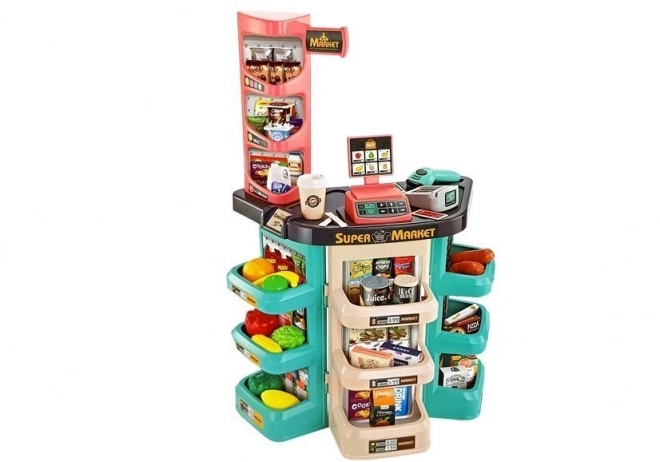Supermarkt Spielset mit Einkaufswagen, Waage und Scanner