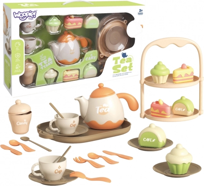 Woopie Holz Tee- und Dessert-Set 25 Stück
