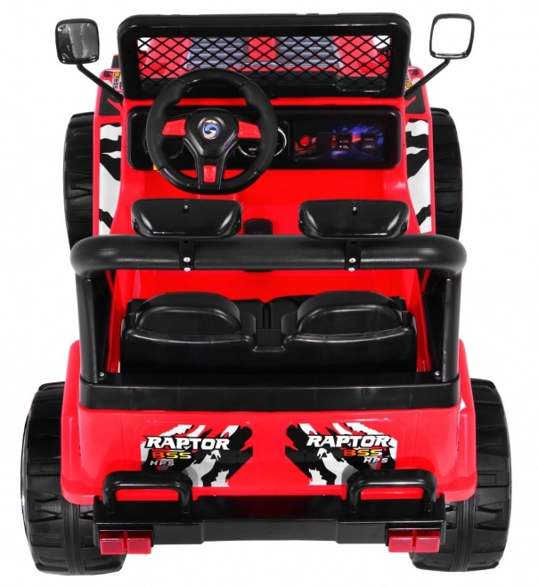 GELÄNDE BATTERIEFACH RAPTOR DRIFTER FÜR KINDER ROT + FERNBEDIENUNG + LANGSAMER START + EVA + GERÄUSCHE LICHTER