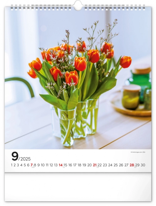 Notique Wandkalender Blumen 2025