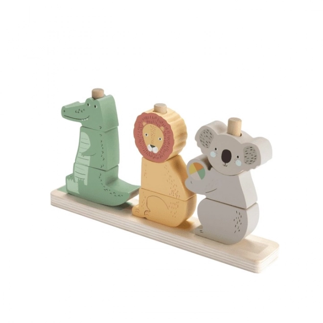 Fisher-Price Holzspielzeug Tiere Sortieren und Stapeln