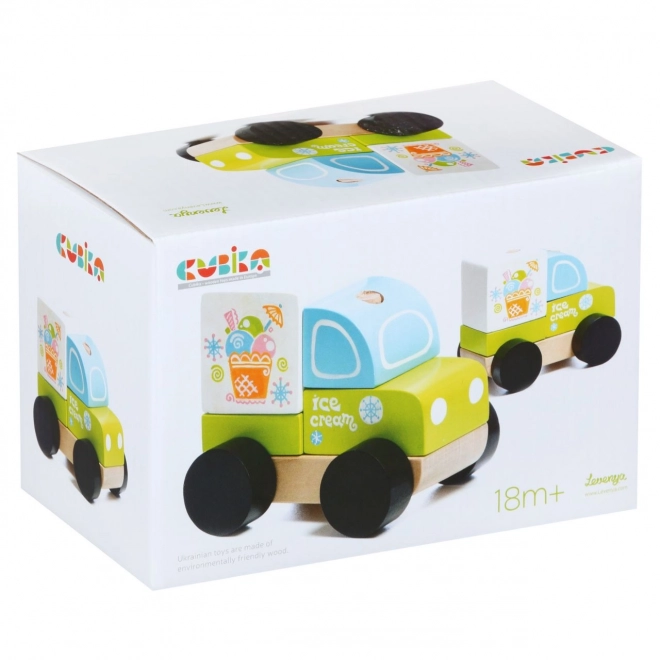 Zmrzlinenwagen Holzpuzzle für Kinder