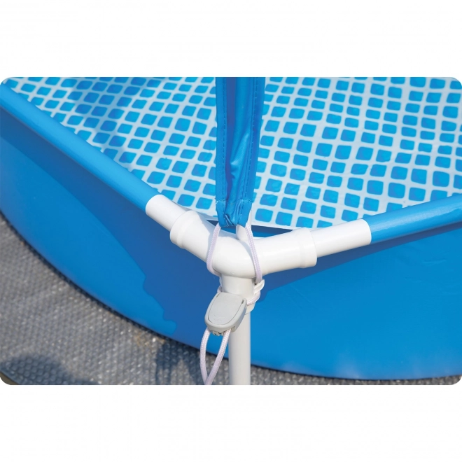 Runder Rahmenkinderpool mit Sonnenschutz