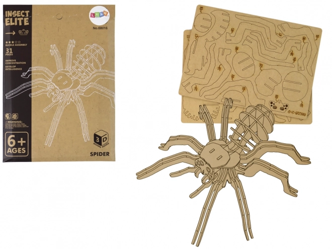 Holzpuzzle 3D Spinne Lernspielzeug