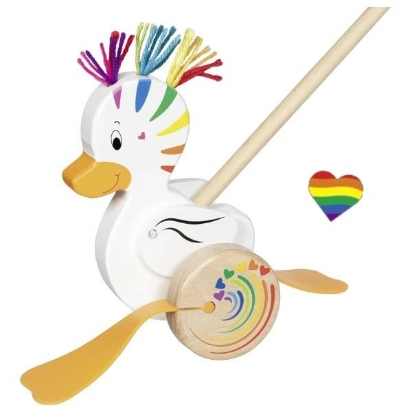 Schiebespielzeug Regenbogen Ente Lou