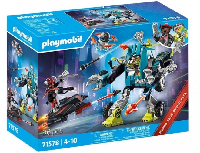 Playmobil Robot gegen Gleiter Set