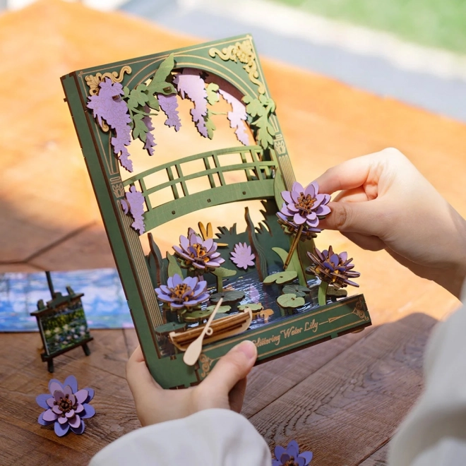 RoboTime 3D Holzpuzzle Glitzernde Seerosen