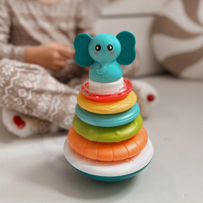 Interaktive Elefanten Stapelpyramide für Babys