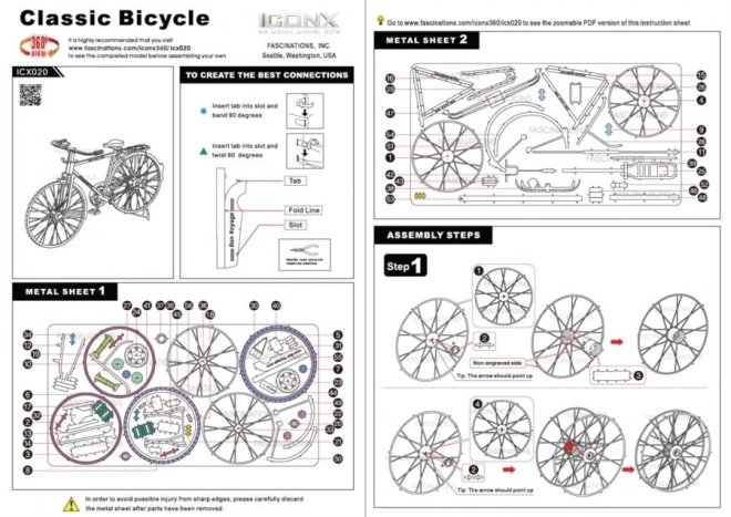 Metal Earth 3D-Puzzle Fahrrad