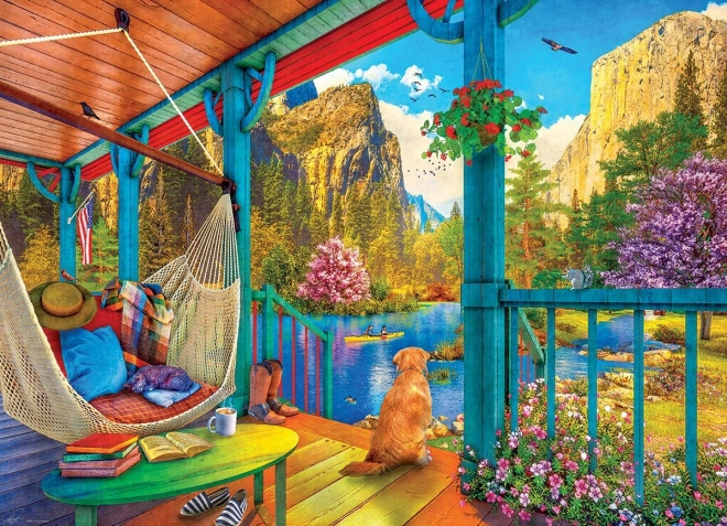 Eurographics Puzzle Hängematte mit Aussicht XL 500 Teile