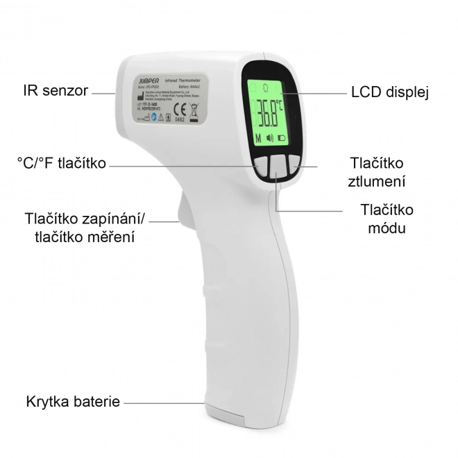 Digitales berührungsloses Thermometer Blau