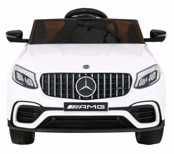 Mercedes Benz GLC63S für Kinder weiß + Fernsteuerung + 4x4 Antrieb + MP3 LED + EVA + sanfter Start