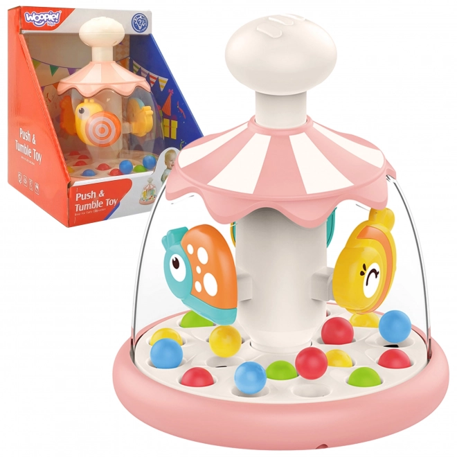 Woopie bunter Kreisel mit Tieren und Kugeln