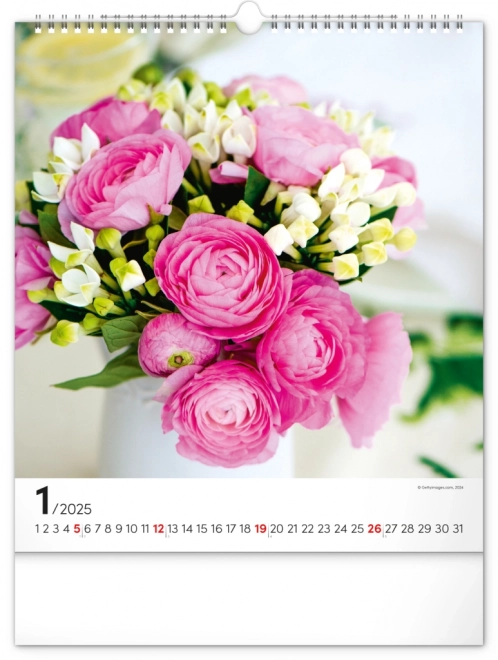 Notique Wandkalender Blumen 2025