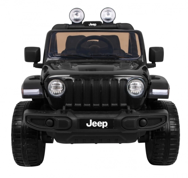 Jeep Wrangler Rubicon Batterie für Kinder schwarz + Fernbedienung + MP3 LED Radio + EVA Räder