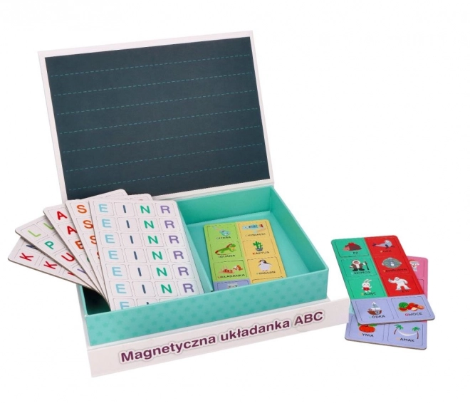 Magnetisches ABC-Puzzle mit Buchstaben und Bildern