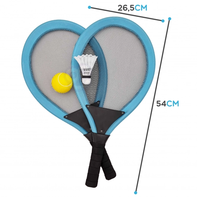 Kinder Sportset mit Schlägern für Tennis und Badminton von Woopie