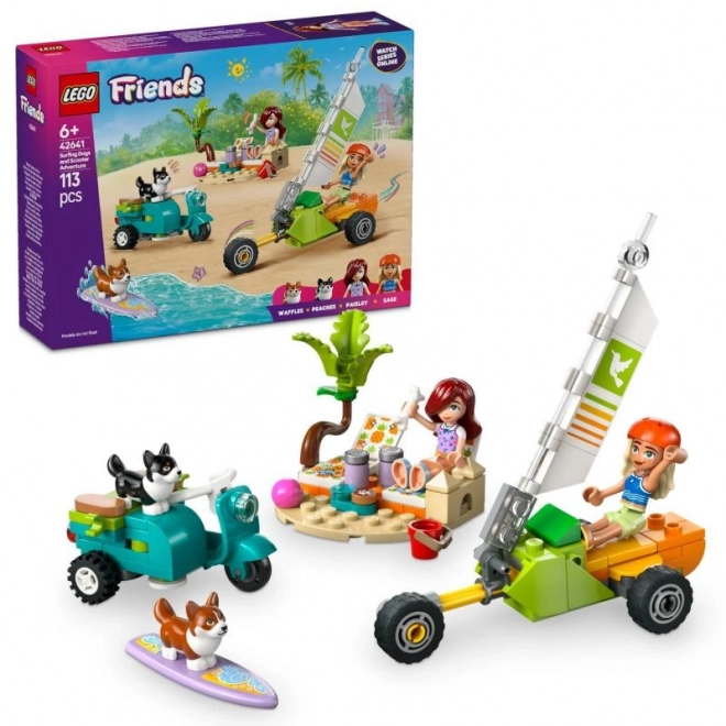 Lego Friends Abenteuer mit Surfenden Hunden und Scooter