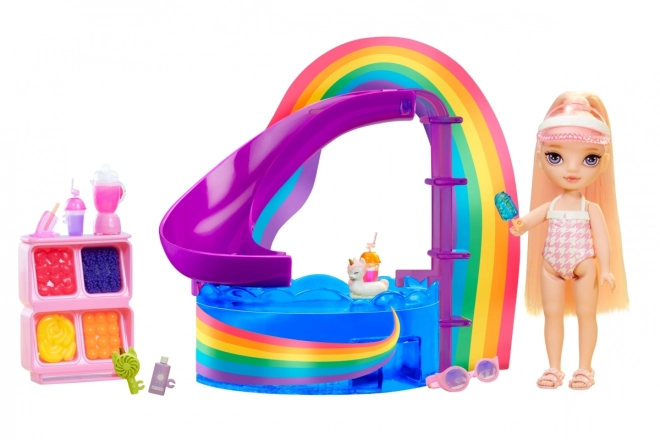 Rainbow High Kleine Schwester Spielset mit Pool