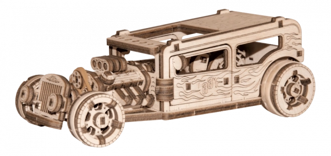 Holz 3D Puzzle - Hot Rod Auto